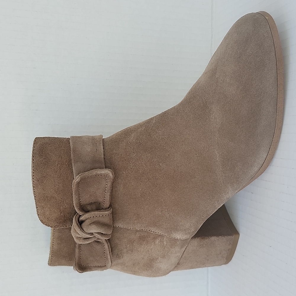 NEIMAN MARCUS JOANIE SUEDE ANKLE BOOT